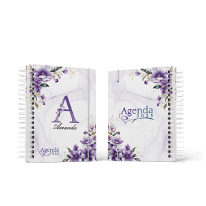 AGENDA 2025 - MODELO FLORAL Capa Dura A5 - 148mm x 210mm Colorido   